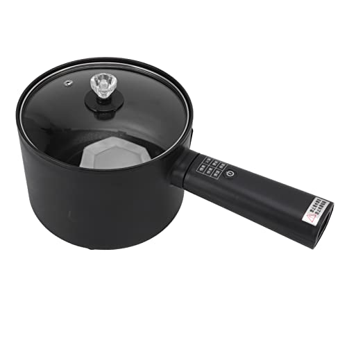 Electric Pot, 450W 1.8L Large Capacity Multifunction Long Handle Portable Mini Electric Pot Non Stick Pan Ramen Cooker Electric Hot Pot with 360° Even Heating for Dormitory