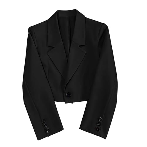 Womens Blazers for Work Casual Cropped Blazer Jacket Long Sleeve Slim Fit Office Business Jacket Lightweight Cardigan4