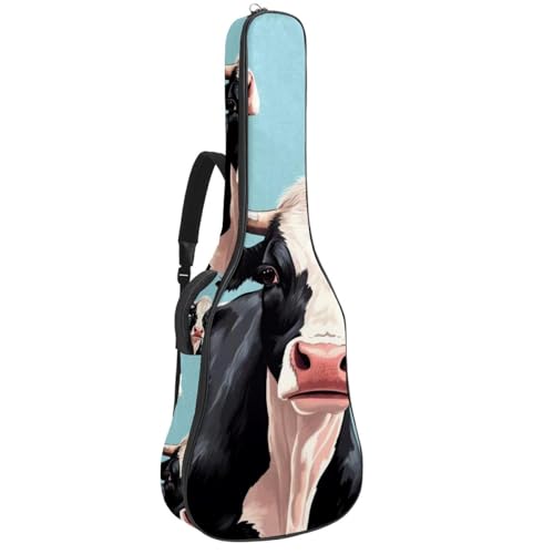 Sac de transport pour guitare acoustique 101,6 cm imprimé vache multicolore