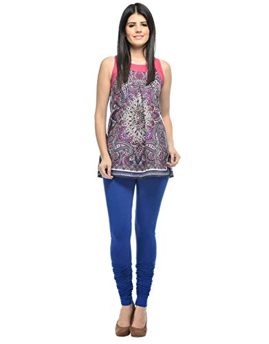 Image of Frenchtrendz Women's Cotton Spandex Stretchable Mid Rise Slim Fit Churidar Leggings Pull On