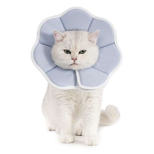 Avont エリザベスカラー 犬用 猫用 ソフト 軽量 手術後 傷口保護 舐め防止 引っ搔き防止 （グレー）