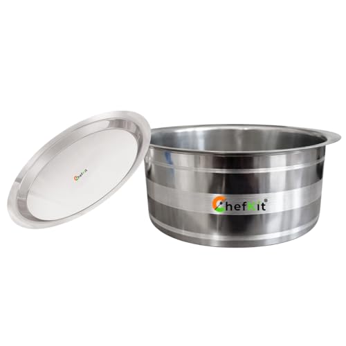 Image of Sumeet Stainless Steel Belly Shape 4 Pc Tope /Cookware /Pot Set with Lid Capcity - 0.5L,1L,1.5,2L