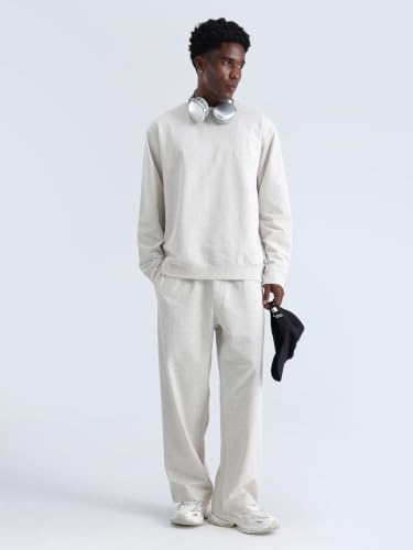Image of CAVA Wide Leg Joggers for Men | High Waist Lounge Pants, Soft Cotton Terry, Relaxed Fit Sweatpants with Pockets