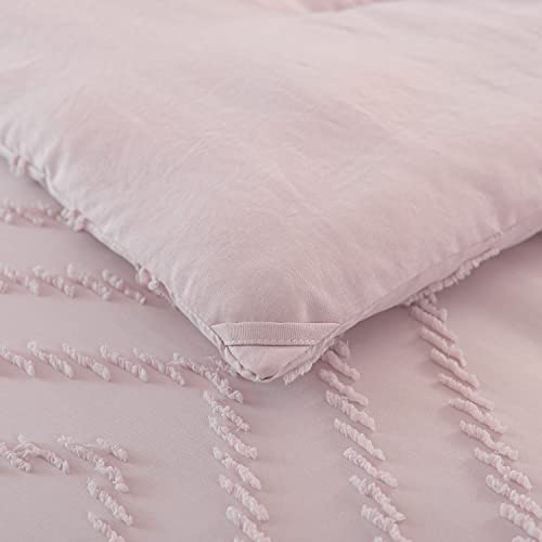 Sleepbella Comforter Set King Size, Blush Pink Bedding Comforter Boho, Lightweight And Fluffy King Bed Comforter Set (King,104" W X 90" L, 3 Pieces) #TOP5