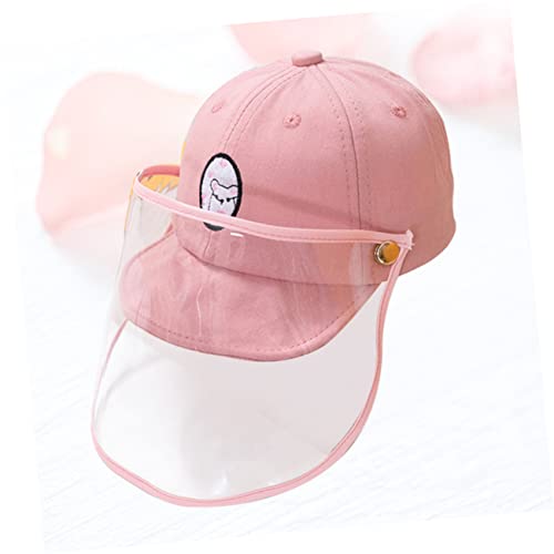 Mikikit Detachable Kids Sun Visor Hat Face Cover Protective Cap Solar Fan Hat for Outdoor Activities Travel (5-15 Months Kids)3