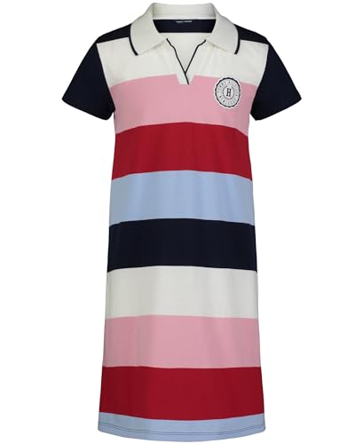 Tommy Hilfiger Girl's Short Sleeve Knit Polo Dress, Everyday Casu...
