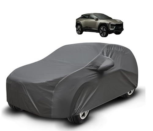 Image of Auto Hub Waterproof Car Cover Compatible with Mahindra BE 6e EV - Mirror Pocket, Soft Cotton Lining, Waterproof, Grey