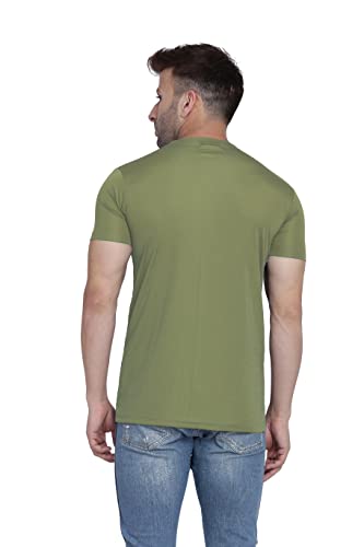 Image of TQH Men Dri Fit Polyester Half Sleeve Round Neck Multicolor t Shirts - Combo Set of 2