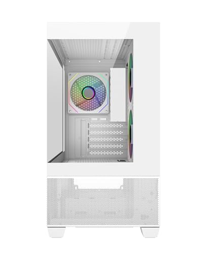 Image of Cooler Master Elite 490 Computer Case- White|3 X Pre-Installed Reverse Argb Fans|Upto 360mm AIO Support| mATX Motherboard Support |RTX 50 Series Upto 425mm |Type C Connector | Fish Tank Case