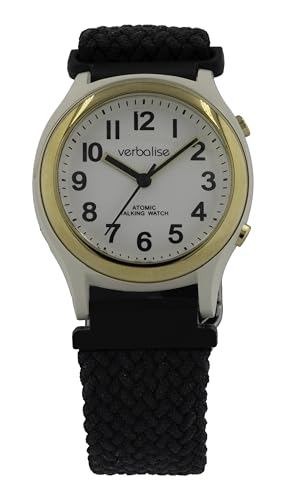 Verbalise Ladies Radio Controlled Talking Watch with a Stylish Gold Bezel. Talk The time and Date with 2 Year Warranty VLRC-21G