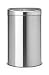Brabantia Touch Lid Trash Can, 10 Gal, Fingerprint Proof - Matte Steel
