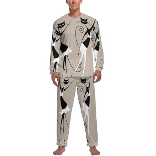 Pyjama homme chat dansant : ensemble haut et bas pour vos soirées cocooning