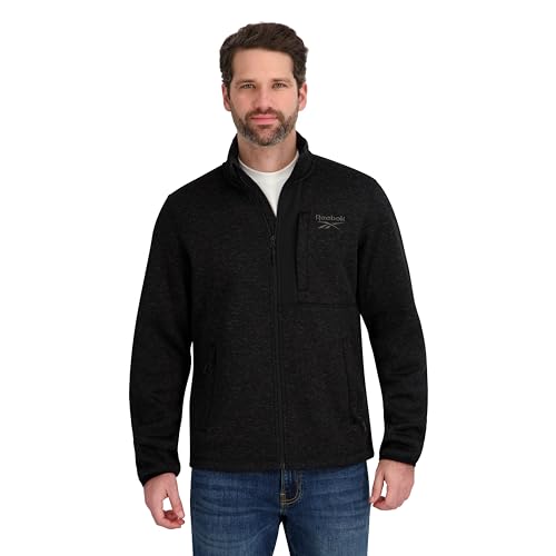 Amazon.com: Reebok Mens Mock Neck Zip-Up Sweater Fleece Shell