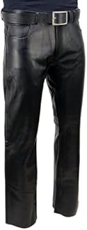 Milwaukee Leather Men's Classic Fit Leather Pants (LKM5790-BLK-38_Black_38)
