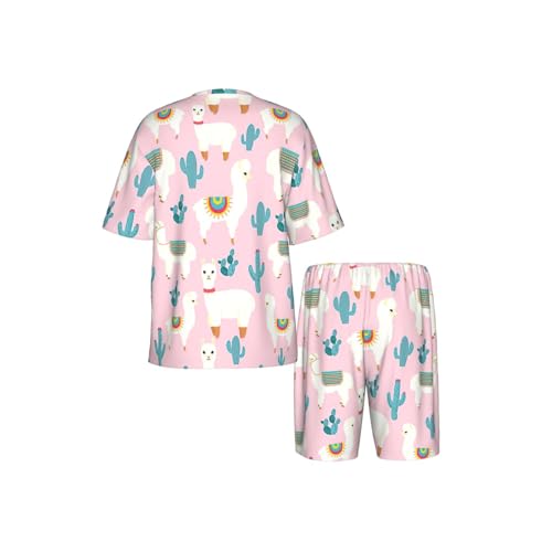 Pyjama manches courtes homme imprimé cactus pour soirées détendues