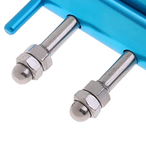 Milageto Aluminum Long Friction Rack Descender for Climbing Mountaineering Gear, Blue
