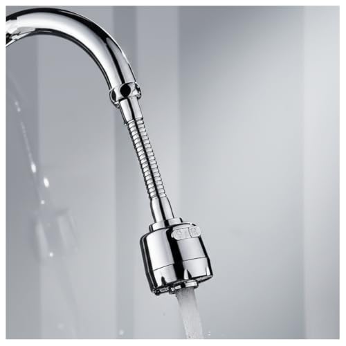 Image of CLINTON Flexible Tap Extender for Kitchen Sink - 360 Rotating Faucet Attachment, Splash-Proof, Water-Saving, Easy Installation (Dual Mode Flow)
