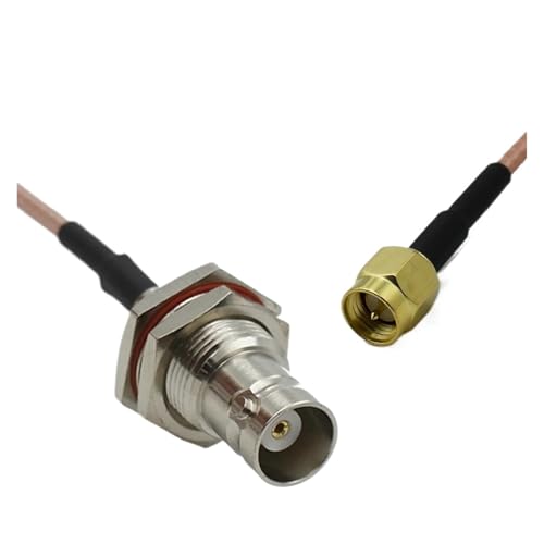 Kohak RG316 BNC - SMA �I�X - ���X �s�O�e�[���P�[�u�� �X�g���[�g ���p RF ���� ���� 90�x WiFi �A���e�i�����W�����p�[���C���[(D,50CM)