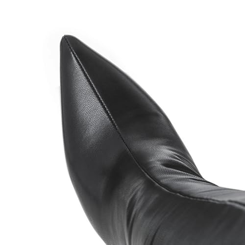 Cuissardes en cuir verni extensibles grande taille à fermeture éclair
