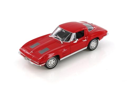 1963 Corvette Hardtop Sports Car, Red - 24073/4D - 1/24 Scale Diecast Model CarDiecast Metal