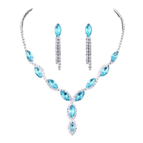 ♥ Design elegante: il set di gioielli da sposa utilizza uno stile nobile e lussuoso con un design placcato in argento, affascinante e alla moda, può soddisfare le diverse esigenze di abbinamento dei vestiti.