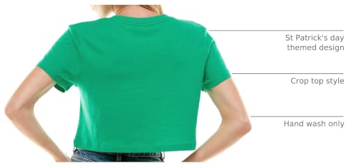 Image of Funny St Patricks Day Outfits Shirt Women Sexy Saint Patricks Day Crop Tops