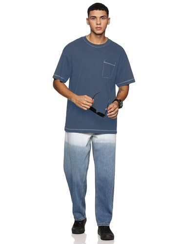 Image of THIRD QUADRANT Baggy Jeans for Men || Khaki Jeans || Jean Pant for man (in, Numeric, 30, Regular, Khakhi)