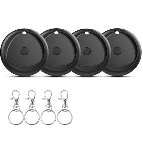 Air Smart tag Traceur Lot de 4, Localisateurs d'objets Compatible avec Apple Localiser (iOS Uniquement), Étanche IP68, 80db, Autonomie de 365 Jours, pour...