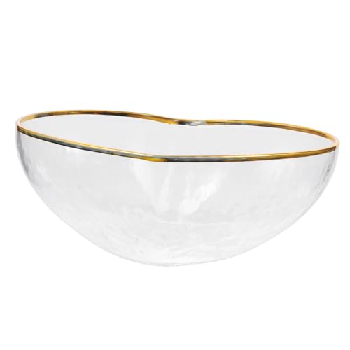 NAMOARLY 1Stück Kreative Transparente Glasschüssel in Herzform Stilvolle Servierschüssel für Obst Salat Dessert und Snacks Dekorative Schale für Besondere Anlässe und Tischdekoration