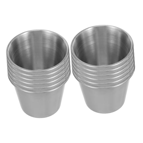 Healifty Set 12 Bicchieri Portatili per Liquori in Acciaio Inox 45 Ml Spessi e Durevoli Adatti per Bar Discoteche Eventi