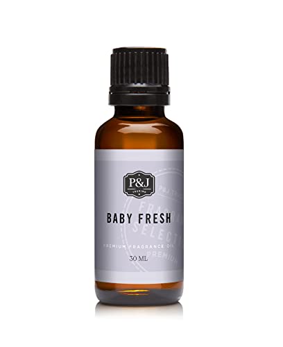 P&J Baby Fresh Premium Fragrance Oil for Candle Making & Soap Making, Lotions, Haircare, Perfume, Diffuser Oils Scents - 30ml
