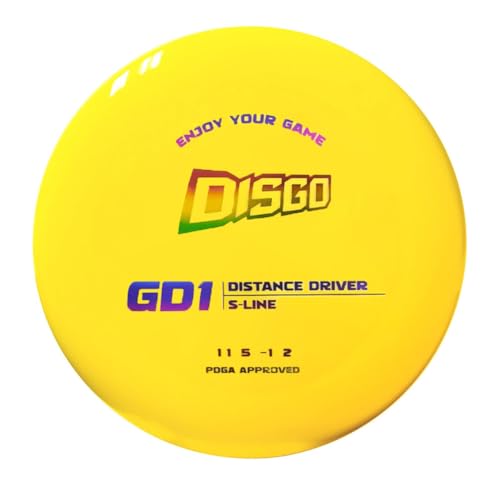 Disc Golf, 175g Competition Flying Disc,PDGA Approved, UV Printed Design, Durable TPU Material for Outdoor Training, Competitions,Yellow
