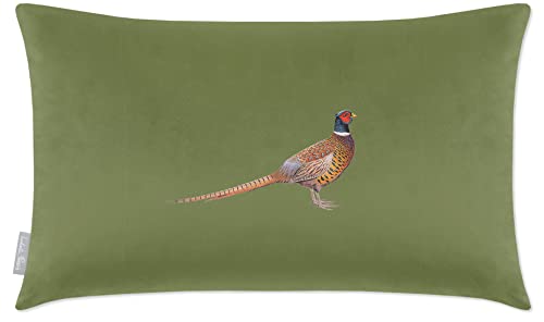 Image of Izabela Peters Cushions With Covers, Filled, Eco-Friendly Velvet, 50 x 30 cm, Pheasant - Sage, for Chair, Sofa, Seat