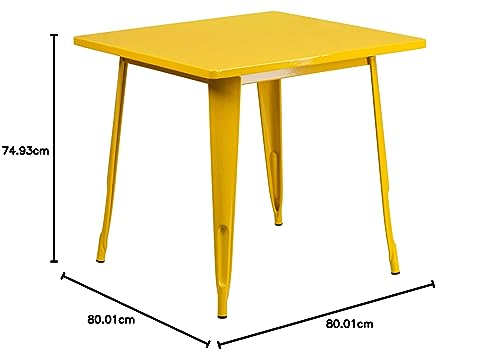 Miniatura 3 de Flash Muebles 31,5 Square Metal Indoor-Outdoor Cuadro, Metal, Azul, 31.5