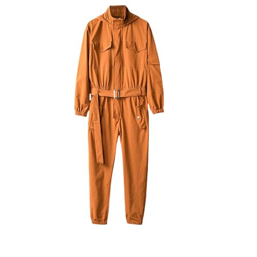 Overol de trabajo con capucha para hombre estilo hip hop de corte holgado