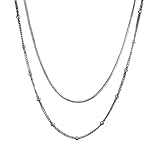 Genérico Colección de joyería apilada de 2 piezas Colección de joyería de color plata para mujeres de moda ajustable