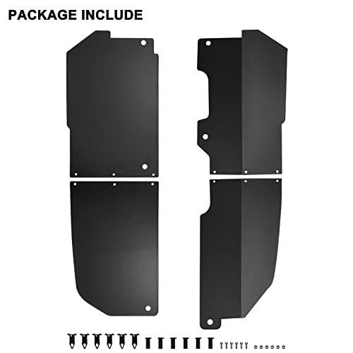 Image of SAUTVS Steel Rear Wheel Well Block Offs for RZR PRO R 2022 2023 2024, Combined Black Inner Splash Fender Guard Rear Mudguard Frame Guard for Polaris RZR PRO R 2022 2023 2024 Accessories (2PCS)
