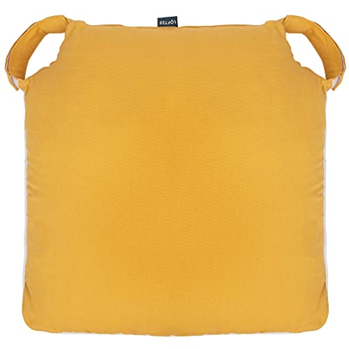 Loft 25 Coussin de siège épais pour Chaise | Attaches Auto-adhésives antidérapantes | Siège rembourré pour Salle à Manger | Design Doux et Confortable de qualité supérieure (1 Stück, Bernstein-Gold) Cover