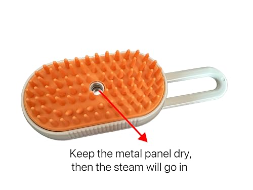 Image of Pack of 2X Easy Self-Cleaning Pet Steam Brush with 360 Rotating Arm for Long and Short Hair Cats and Dogs Grooming Supplies Steam Brush for Shedding