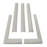 Cardinal Gates KEPK Large Hearth Pad Kit - Fireplace Baby Proofing - Adhesive Backed Fireplace Bumpers for Babies - 12.5 Feet of Padding with 3 Straight Pieces & 2 Corners - Made in The USA - Taupe