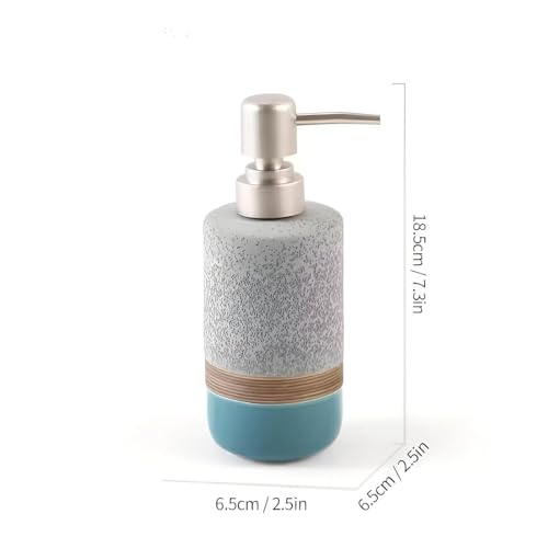 Image of The Better Home 4pcs Ceramic Bathroom Set | Soap Dispenser (380ML), 2 Toothbrush Holders & Soap Holder for Bathroom | Bathroom Accessories Items | Liquid Soap Dispenser for Bathroom
