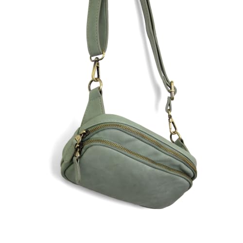 Image of Joy Susan Womens Fashion Purse Kylie Double Zip Sling Belt Bag