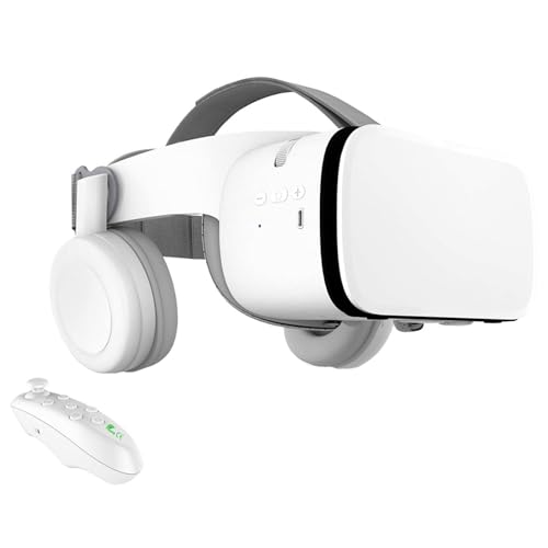 Auriculares de realidad virtual - Gafas de realidad virtual 3D con control remoto Bluetooth, lente de alta definición para juegos móviles y videos, compatible con teléfonos iPhone/Android de 4.7 a 6.3