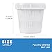 A1FISHER Plastic Vented Bait Jar Cup 1/2 Liter with Lid, White,3 Packs