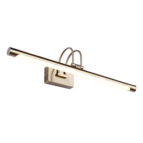 Luz LED para espejo de baño bronce antiguo con foco ajustable antiniebla
