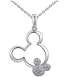 Marsgoo Mouse Necklaces for Women (Silver)