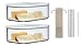 Produktbild Rosti Mepal 2er Set Kühlschrankdose Modula Käse 2000 ml, Plastik, Weiß, 22.4 x 16 x 8.6 cm + Gratis 4er Set EKM Living Edelstahl Trinkhalme