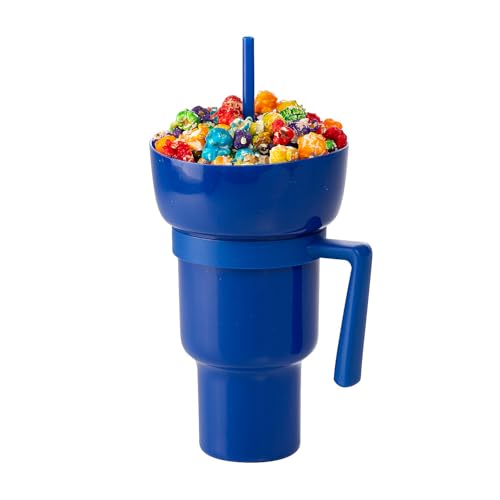 Fun Express Snack & Drink 2-in-1 Combo Tumbler Cups, Royal Blue, 3 Pieces