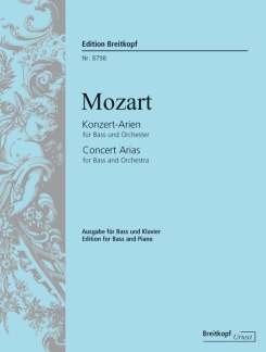 CONCERT ARIEN - GES-T (B) ORCH - arreglado para cantar - Voz profunda (Low Voice) - Instrumento (B) - Piano [Notas/Partituras] Compositor: MOZART WOLFGANG AMADEUS.