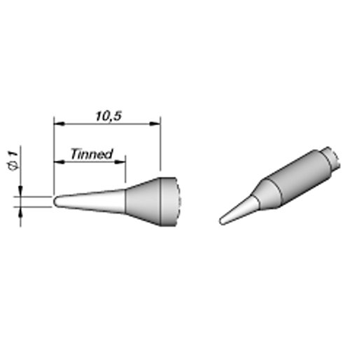 Jbc Tools C245041 Soldering Cartridge/Tip Conical 01Mm S2 #TOP6